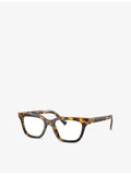 Miu Miu MU 07XV tortoise acetate rectangle glasses - British product