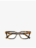 Miu Miu MU 07XV tortoise acetate rectangle glasses - British product