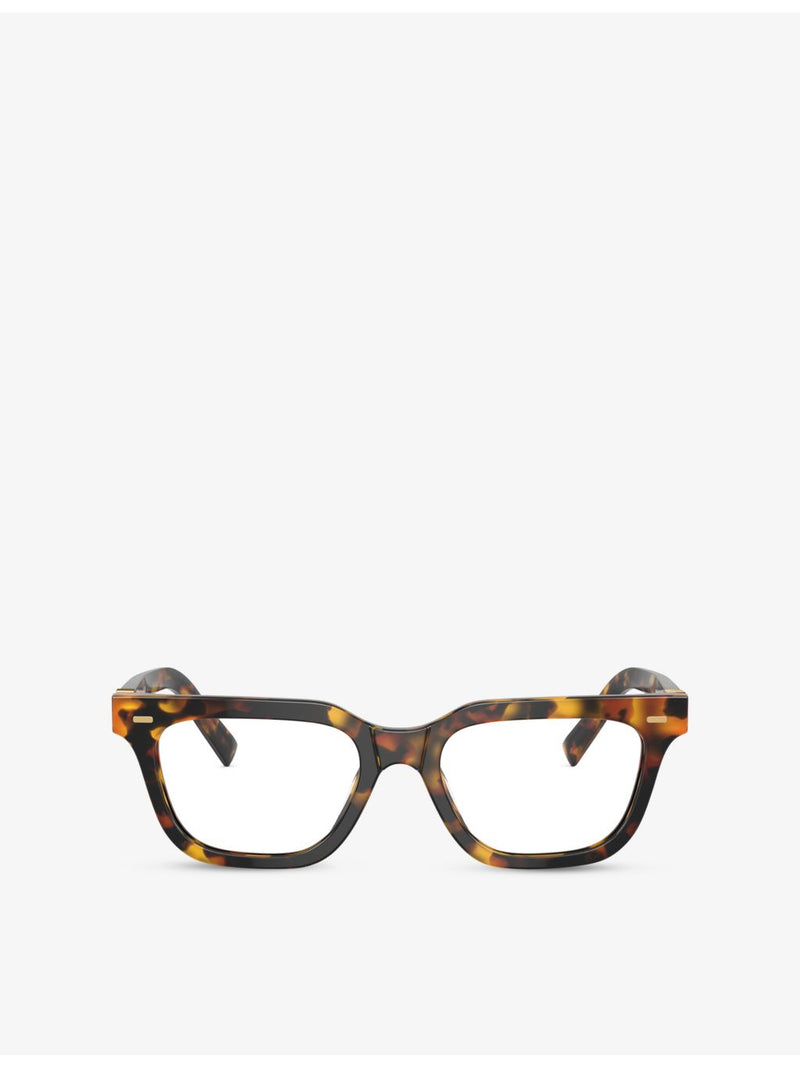 Miu Miu MU 07XV tortoise acetate rectangle glasses - British product