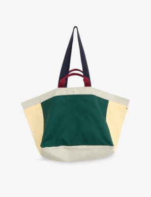 HAY cotton-canvas tote bag small weekend colour-block - British product
