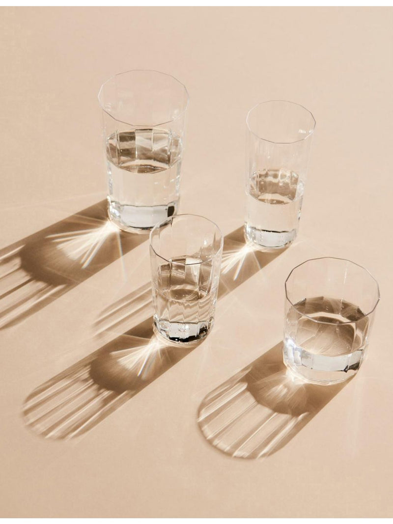 HAY Angle wide faceted drinking glass 7.5cm, imported from the UK
