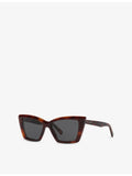 Saint Laurent SL657 cat-eye acetate sunglasses (British brand)