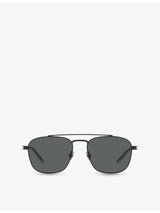 selfridges Saint Laurent SL 665 Pilot-Frame Metal Sunglasses- Buy online at McGrocer