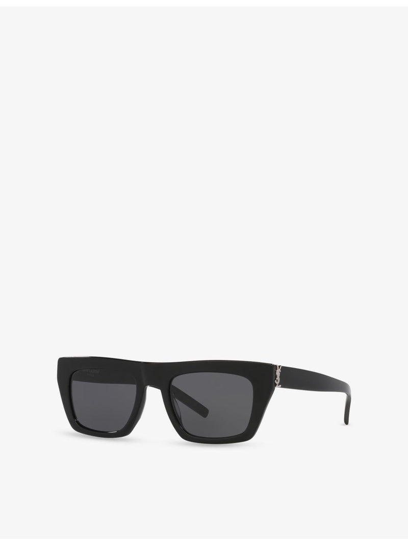 Saint Laurent acetate rectangle sunglasses SL M131, imported from the UK
