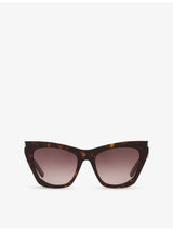 selfridges Saint Laurent Kate Cat-Eye Acetate Sunglasses- Buy online at McGrocer