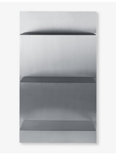 selfridges ferm LIVING Lager Triple Aluminium Wall Shelf, 55cm x 100cm- Buy online at McGrocer