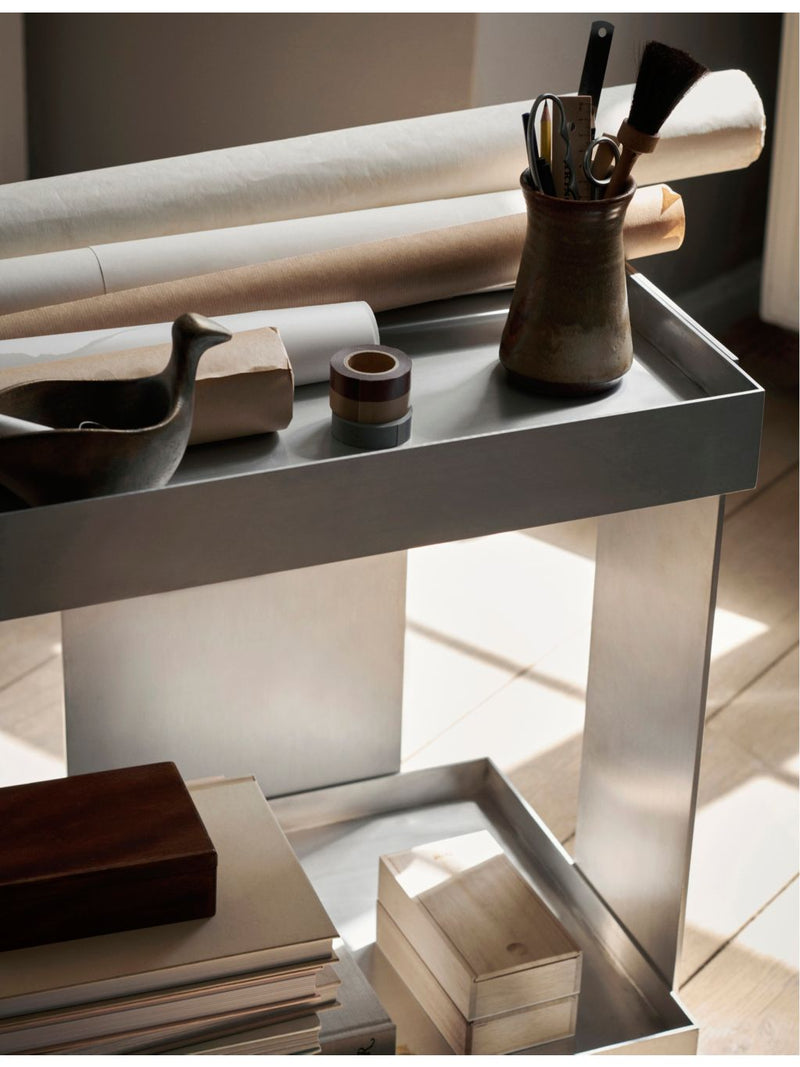 ferm LIVING larger aluminium trolley, imported from the UK
