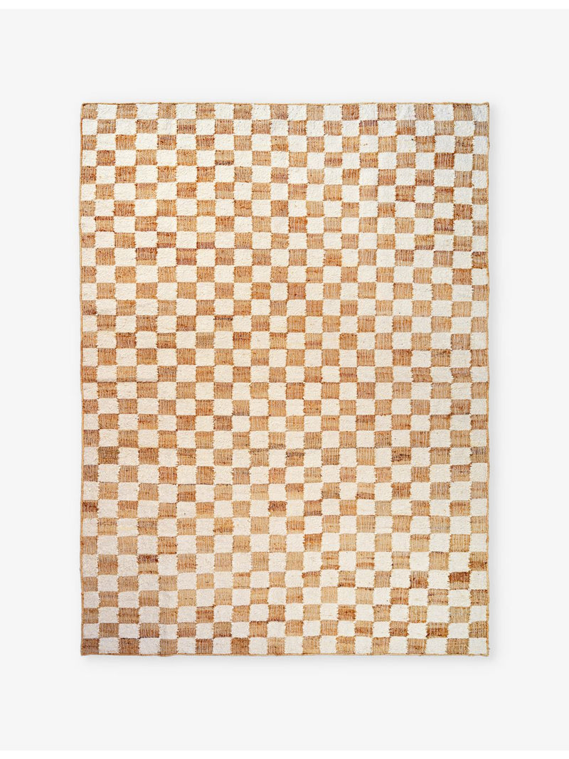 ferm LIVING check-pattern rug 200cm x 300cm, imported from the UK