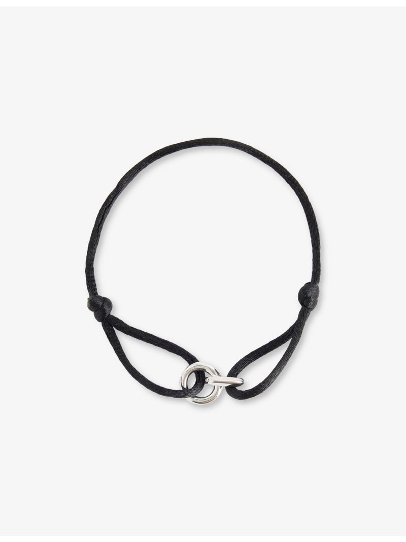 Element 925 sterling silver bracelet with silk cord, imported from the UK