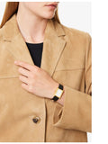 Heaven Mayhem gold-plated leather quartz watch - British product