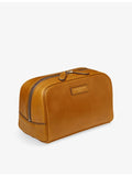 Aspinal of London Harrison leather toiletry bag with zip fastening, UK version