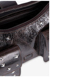The Kooples Amelia stud-embellished leather shoulder bag - British product