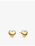 Sif Jakobs 18ct gold-plated sterling-silver heart stud earrings, imported from the UK