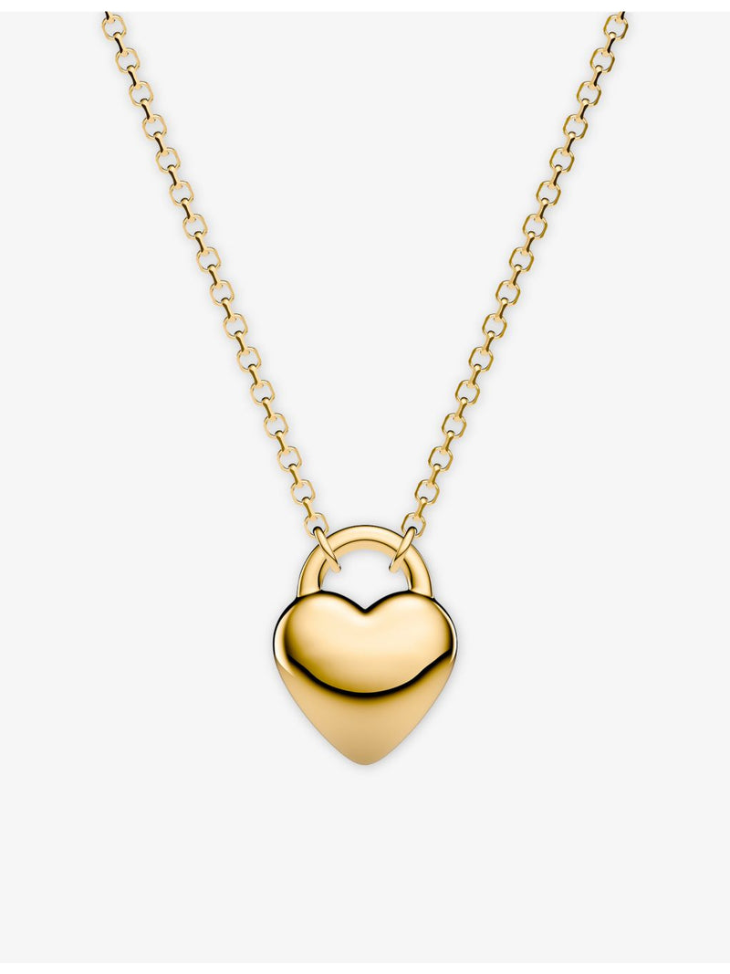 Sif Jakobs 18ct gold-plated sterling silver heart pendant necklace 45cm, UK version