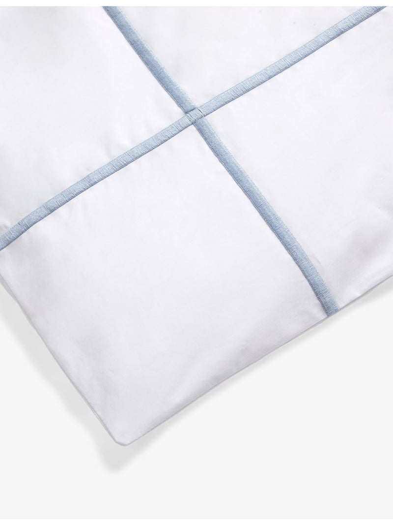 Yves Delorme Athena Celeste bourdon-stitch cotton duvet cover - British product