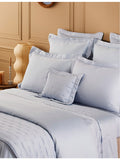 Yves Delorme Triomphe Celeste cotton fitted sheet, UK version