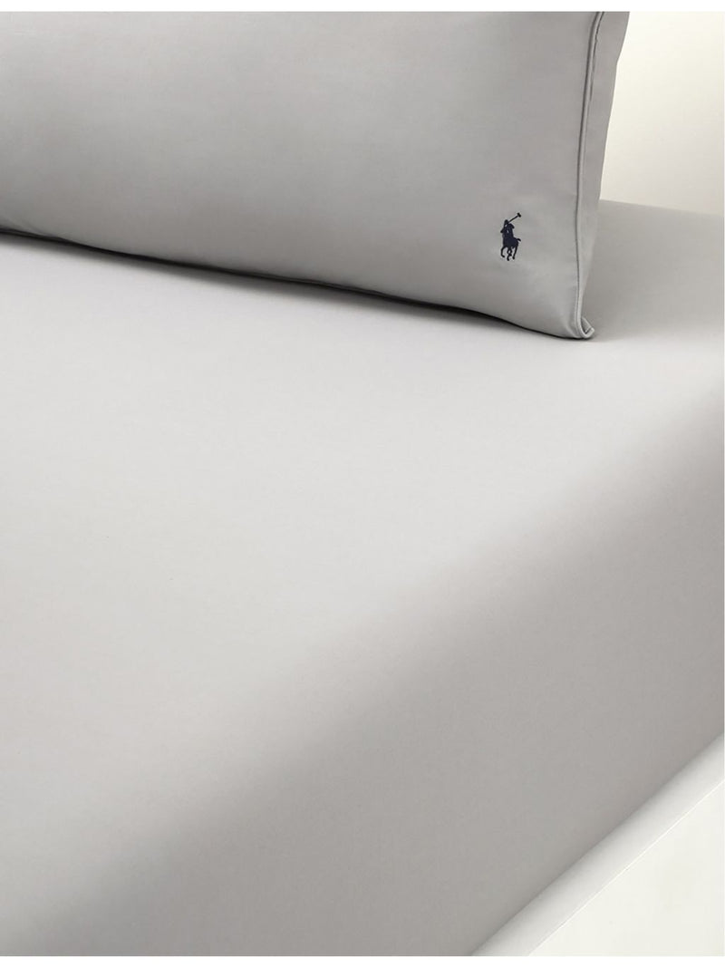Ralph Lauren Andover cotton fitted sheet with polo player embroidery, UK version