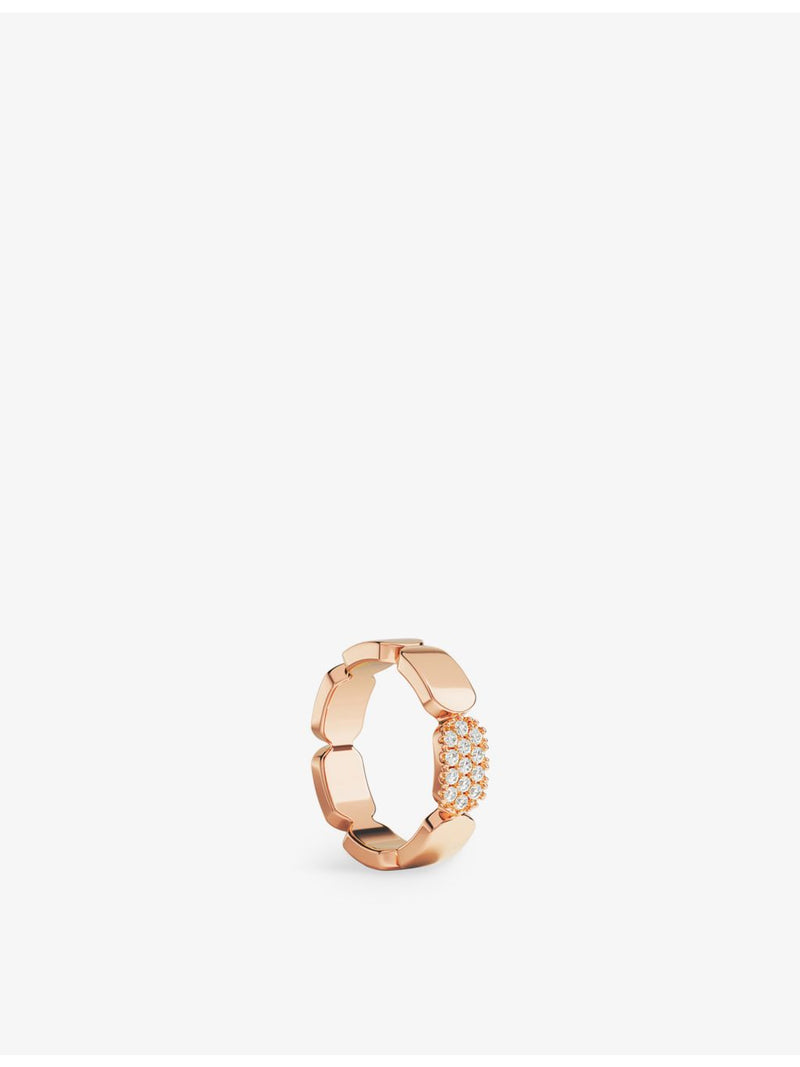 APM Monaco rose gold plated cubic zirconia ring, UK version