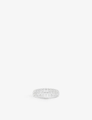 APM Monaco Pavé Sterling Silver Cubic Zirconia Ring