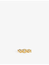 selfridges APM Monaco Hiver 18ct Yellow Gold-Plated Cubic Zirconia Ring- Buy online at McGrocer