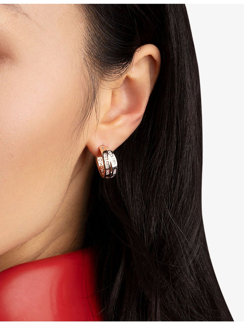 TOI MOI rose gold hoop earrings cubic zirconia sterling silver, imported from the UK