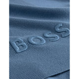BOSS knitted throw logo-embroidered 170cm x 130cm, UK version