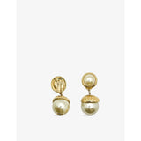 JGJ gold-plated drop earrings with faux pearl, UK version