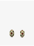 JGJ pave gem gold-plated earrings 2.6cm, imported from the UK
