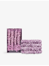 selfridges Skinny Silk Scrunchies Pack of Four- Buy online at McGrocer