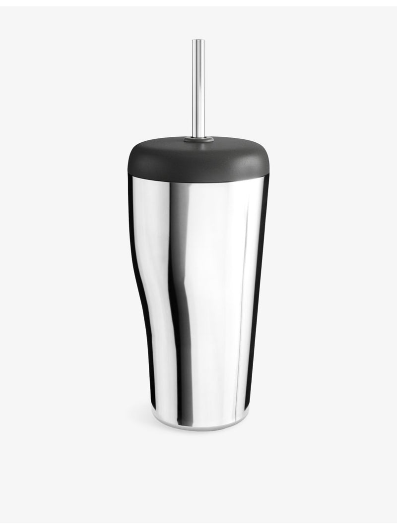 Georg Jensen Sky stainless steel travel cup with straw - British product
