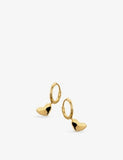 Monica Vinader vermeil huggie earrings heart drop, imported from the UK