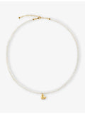 Monica Vinader pearl necklace 18ct gold-plated vermeil, imported from the UK