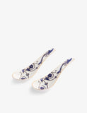 Wedgwood Renaissance Gold bone china soup spoons, set of two (British brand)
