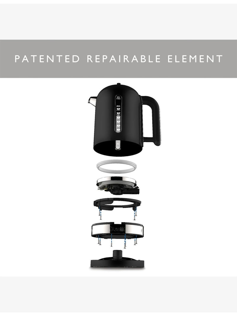 Dualit Classic matte stainless-steel kettle 1.7L (British brand)