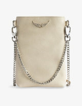 selfridges Zadig & Voltaire Rock Brand-Plaque Leather Phone Pouch- Buy online at McGrocer