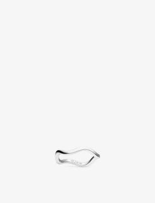 Sif Jakobs Ellera Waves Pianura Rhodium-Plated Sterling Silver Ring