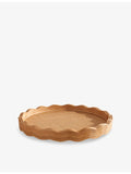 Soho Home Pangbourne rattan tray 55cm with scalloped edge, UK version