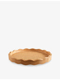 Soho Home Pangbourne rattan tray 55cm with scalloped edge, UK version
