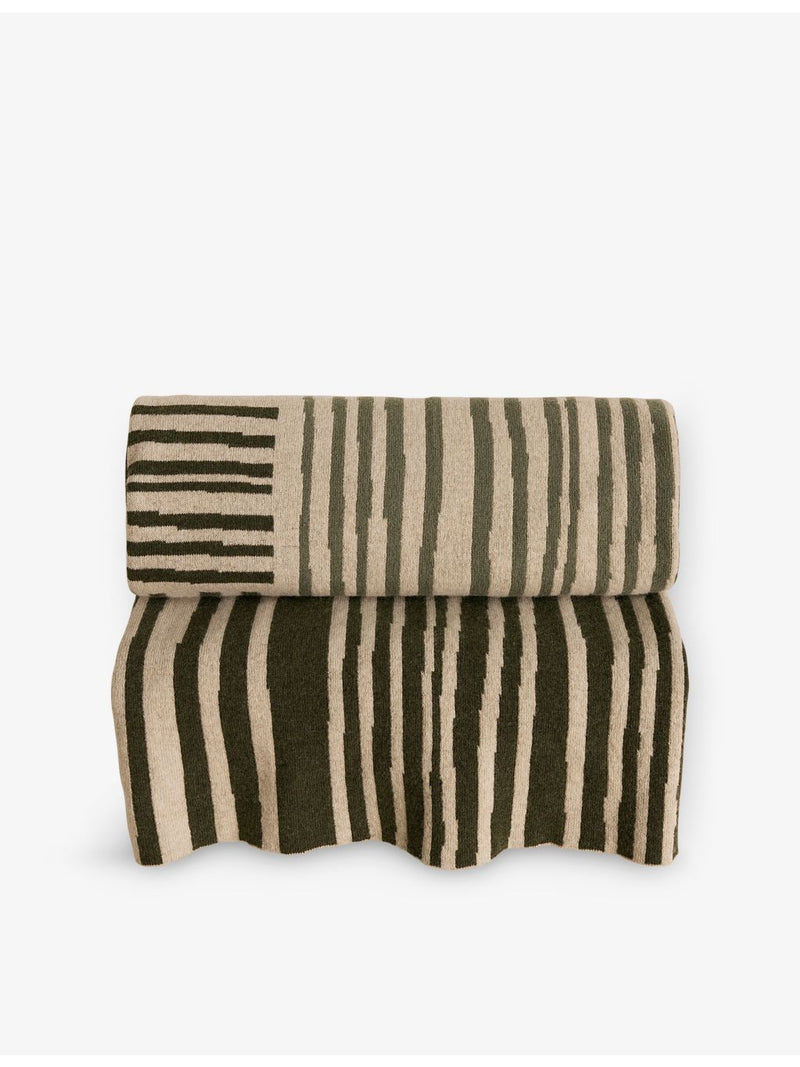 Soho Home striped wool-blend throw 140 x 200cm - British product