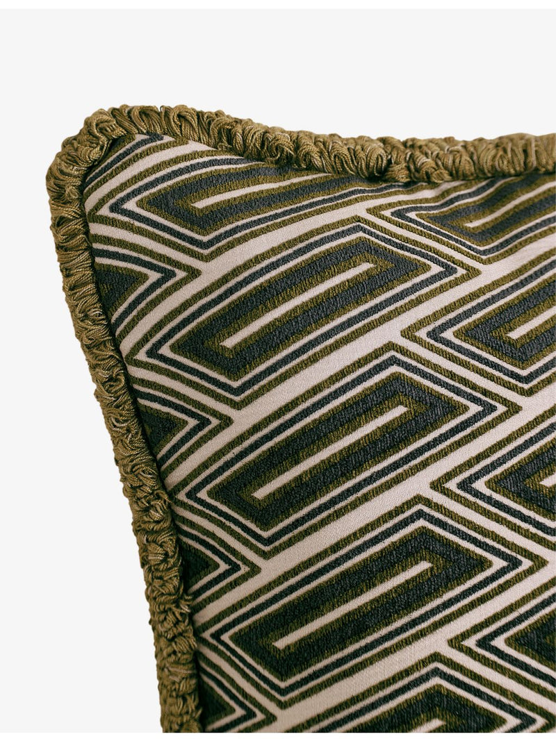 Soho Home Vende olive woven cushion 50cm (British brand)