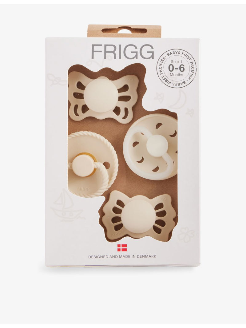 Mushie x FRIGG pacifier set of four, silicone and latex - British product