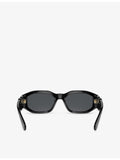 Versace rectangular acetate sunglasses with tinted lenses, UK version