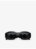 Versace rectangular acetate sunglasses with tinted lenses, UK version