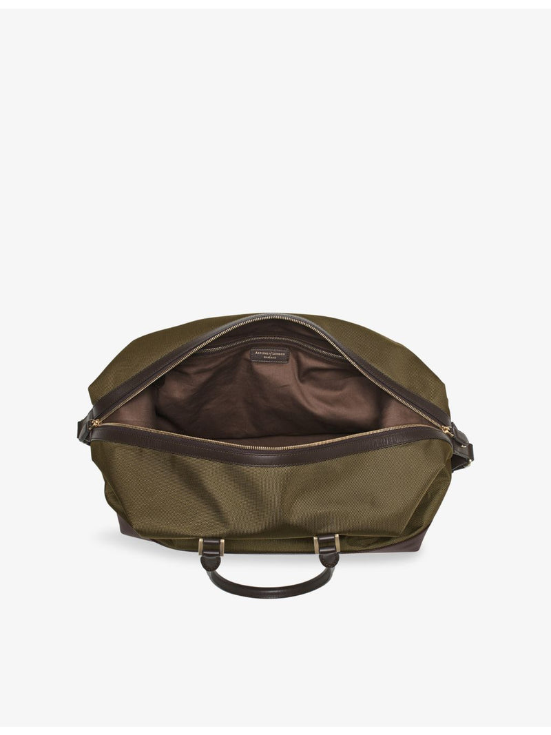 Aspinal of London woven duffle bag with leather trims (British brand)