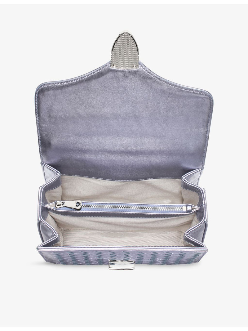 Aspinal of London Mayfair Midi woven leather top-handle bag (British brand)