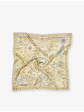 Aspinal of London The Great British Season silk scarf 31.5in (British brand)