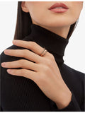 Bvlgari B.zero1 Rock ring in 18ct rose gold and ceramic (British brand)