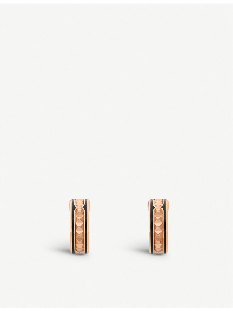 Bvlgari B.zero1 hoop earrings 18ct rose gold ceramic, UK version