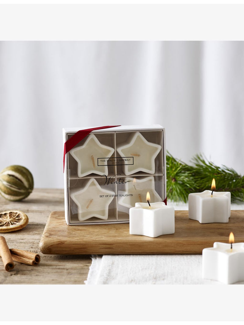 The White Company Winter Star scented tealights set of four - British product