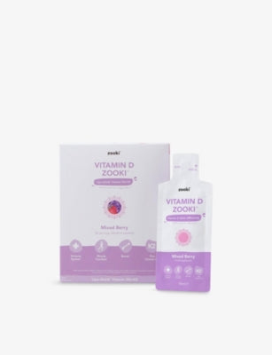 YourZooki vitamin D3 K2 sachets mixed berry 30x10ml, imported from the UK